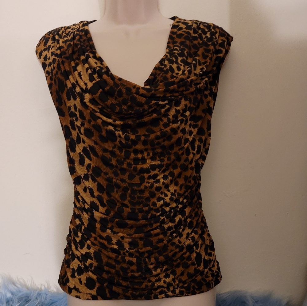 HeartSoul Leopard Print Blouse - Women's Small